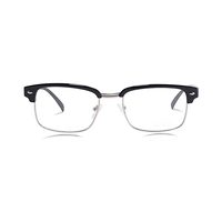 BOSS AB29 Spectacles Frame in Half Glossy Black Half Silver — view 1