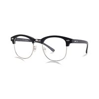 NO Art AB27 Spectacles Frame in Half Matt Black Half Silver — view 12