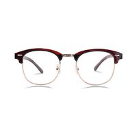 NO Art AB28 Spectacles Frame in Half Brown Glossy Half Golden — view 1