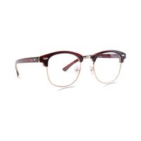 NO Art AB28 Spectacles Frame in Half Brown Glossy Half Golden — view 2
