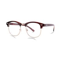 NO Art AB28 Spectacles Frame in Half Brown Glossy Half Golden — view 4