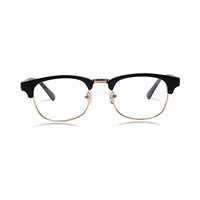 TOP-5 AB81 Spectacles Frame in Half Matt Black Half Golden — view 2
