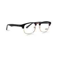 TOP-5 AB81 Spectacles Frame in Half Matt Black Half Golden — view 4