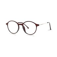 D & T AD99 Spectacles Frame in Glossy Brown — view 4