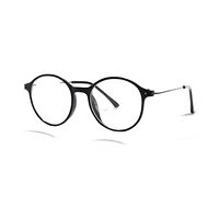 D & T AE02 Spectacles Frame in Glossy Black — view 3