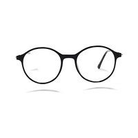 D & T AE02 Spectacles Frame in Glossy Black — view 5