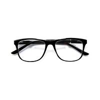 POOLAR AE53 Spectacles Frame in Glossy Black +white Glossy — view 1