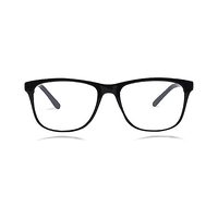 POOLAR AE53 Spectacles Frame in Glossy Black +white Glossy — view 5
