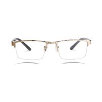 DWARD AF55 Spectacles Frame in Half Metal Golden Half Transparent — view 5