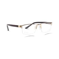 DWARD AF56 Spectacles Frame in Half Metal Golden Half Transparent — view 2