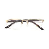 DWARD AF57 Spectacles Frame in Half Metal Golden Half Transparent — view 1