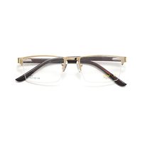 DWARD AF58 Spectacles Frame in Half Metal Golden Half Transparent — view 1