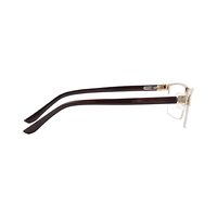 DWARD AF58 Spectacles Frame in Half Metal Golden Half Transparent — view 4