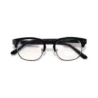 PETER MARKER AF74 Spectacles Frame in Half Glossy Black Half White Metal — view 1