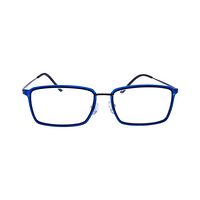 MINGDI M-068 AG66 Spectacles Frame in Matte Blue +blk — view 1
