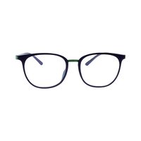 LOUIS STYLE N-5072 AG69 Spectacles Frame in Matte Black Mid Green Metal — view 1