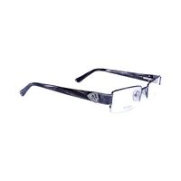 MICROVISION M0014 AI88 Spectacles Frame in Half Gunmetal Gray Half White — view 2