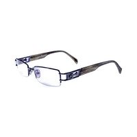 MICROVISION M0011 AI91 Spectacles Frame in Half Gunmetal Gray Half White — view 3