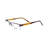 SPCIY.T 2 AK21 Spectacles Frame in Half Metal Brown Half White Stick -yellow Brown — view 3
