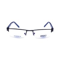 SPCIY.T 3 AK23 Spectacles Frame in Half Metal Gunmetal Gray Half White Stick -gray Black — view 1