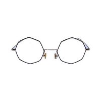 AJ 6 AM14 Spectacles Frame in Black & Golden — view 1