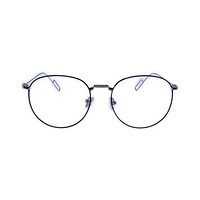 AJ 7 AM28 Spectacles Frame in Black & Silver — view 1