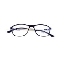 RISE EYE WEAR AM38 Spectacles Frame in Glossy Black — view 4